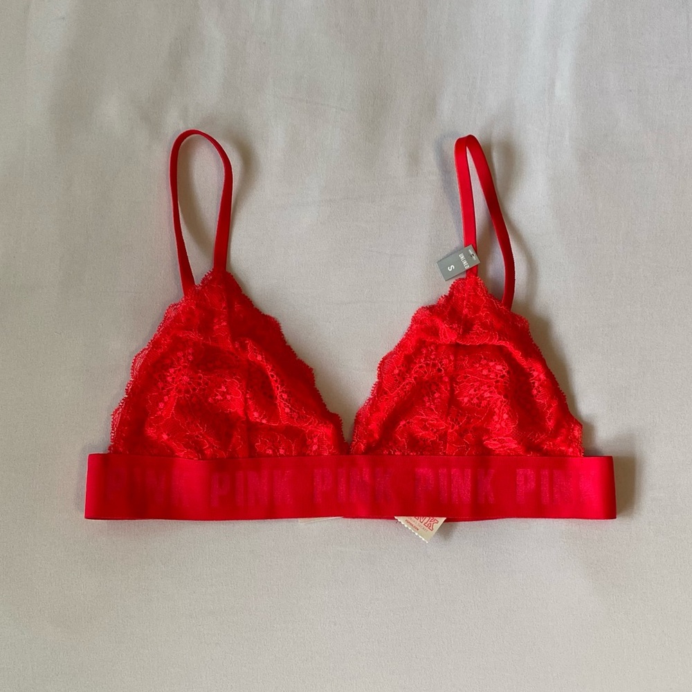 PINK Victoria’s Secret Red Lace Bralette | NWT